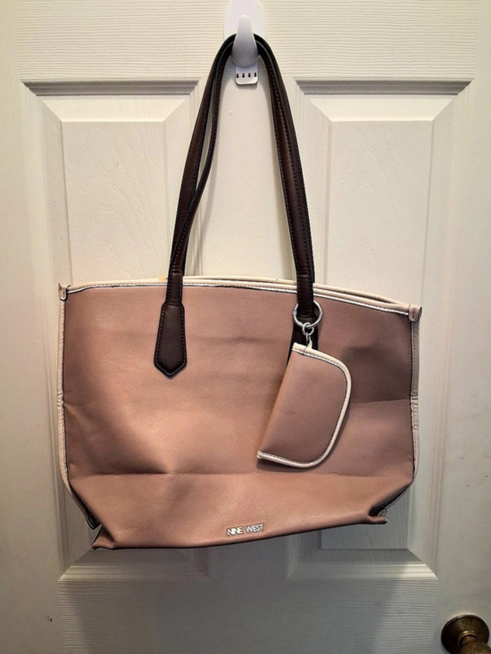 Nine West Pink & Brown Tote